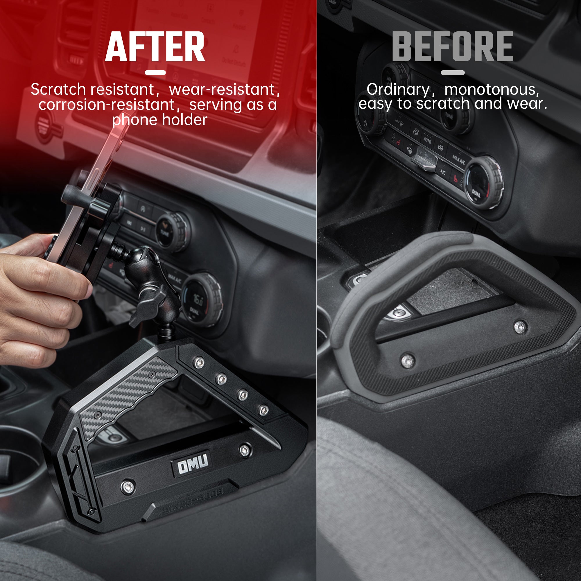 Center Console Grab Handle With Phone Holder For Ford Bronco 2021+