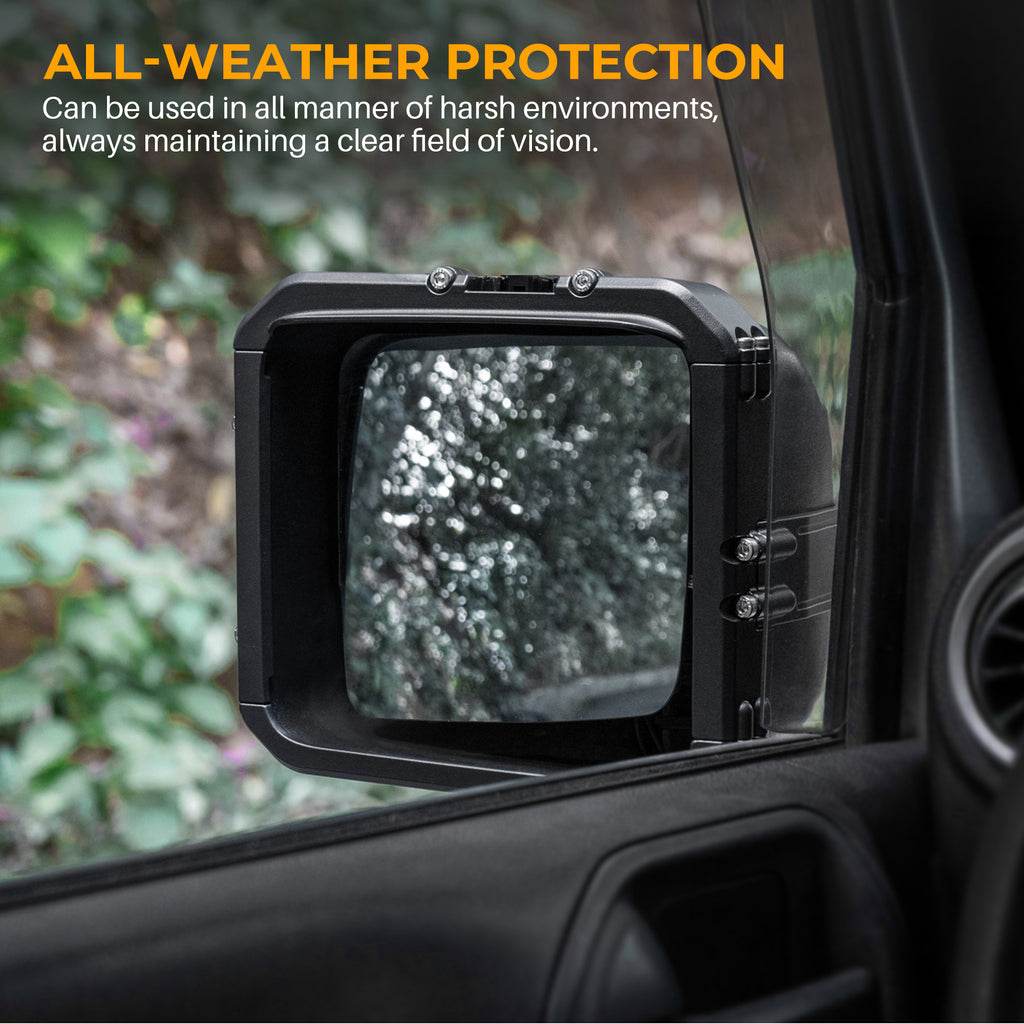 Rearview Mirror Rain Shield Frame For 2007-2018 Jeep Wrangler JK