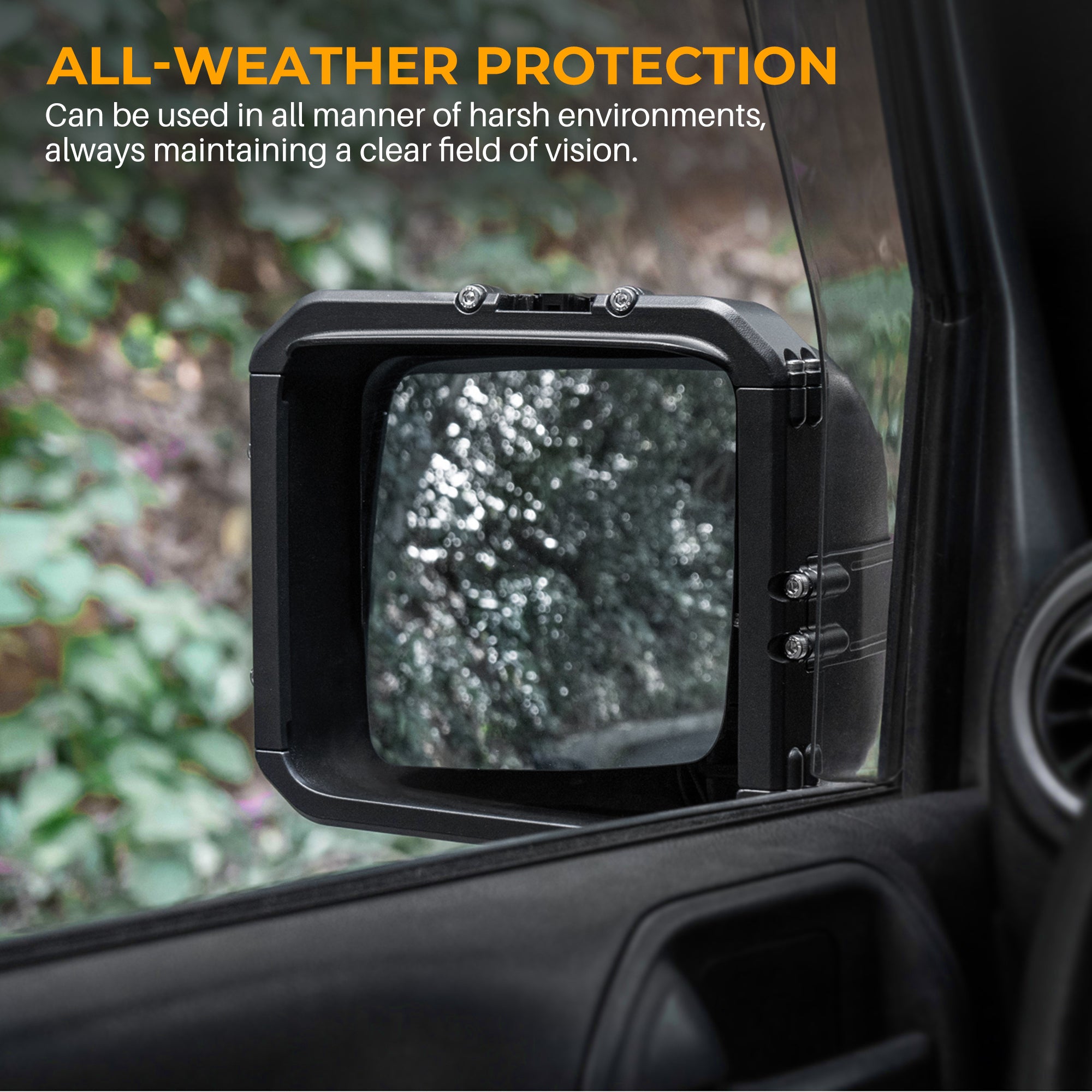 Rearview Mirror Rain Shield Frame For 2007-2018 Jeep Wrangler JK