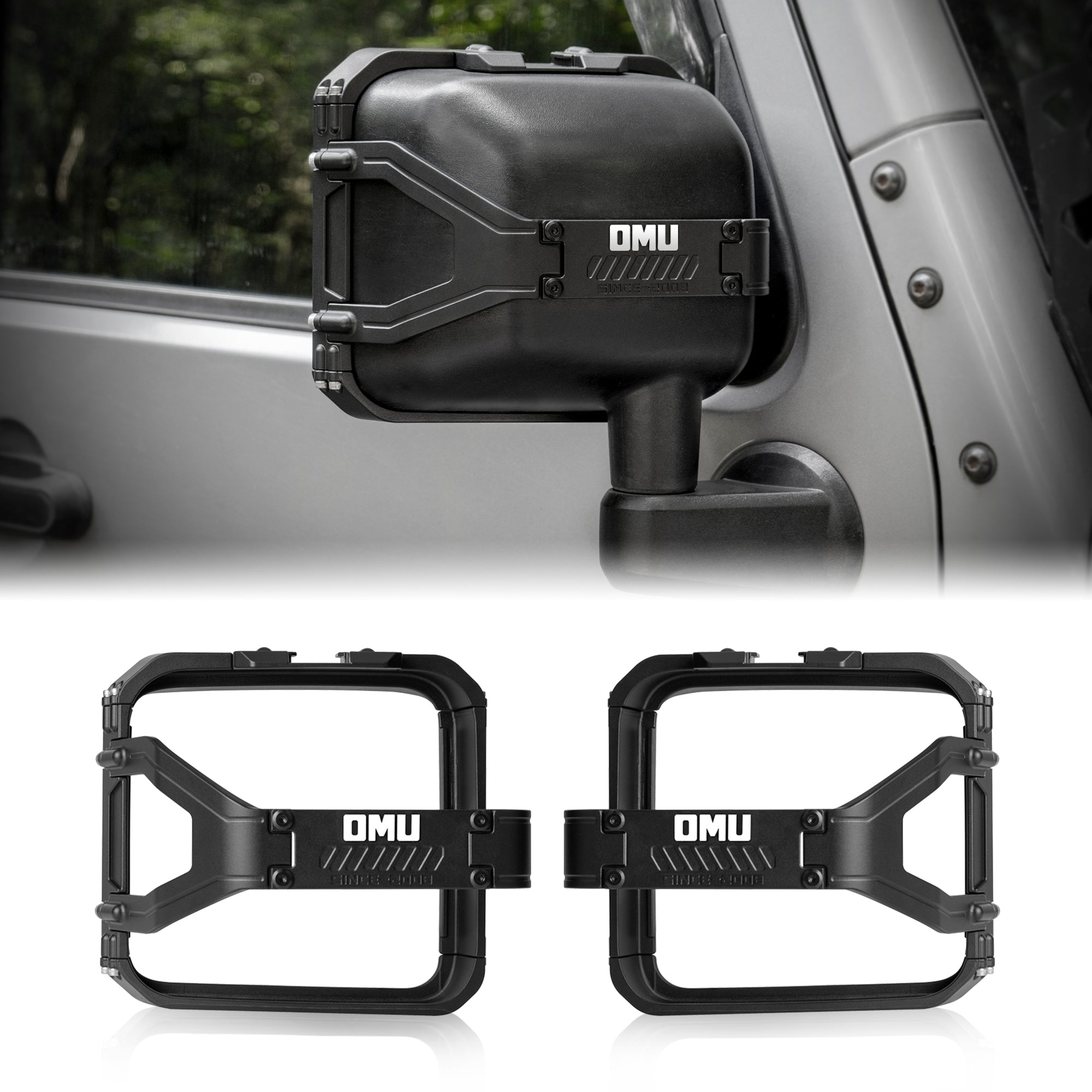 Rearview Mirror Rain Shield Frame For 2007-2018 Jeep Wrangler JK