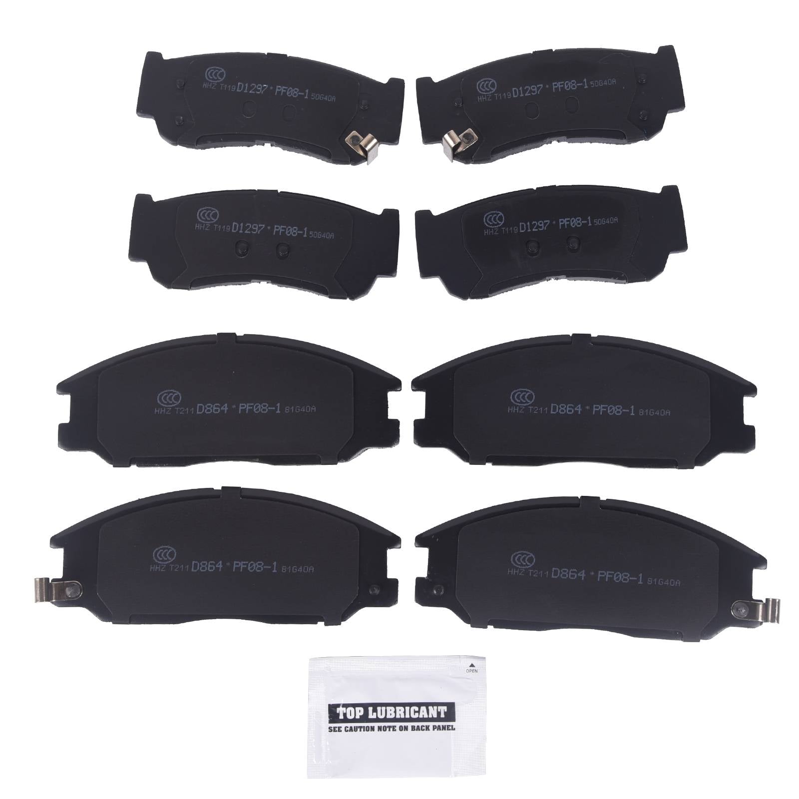 Front + Rear Ceramic Brake Pads Kit Fit For 2003 - 2009 Kia Sorento 3.3/3.5/3.8L