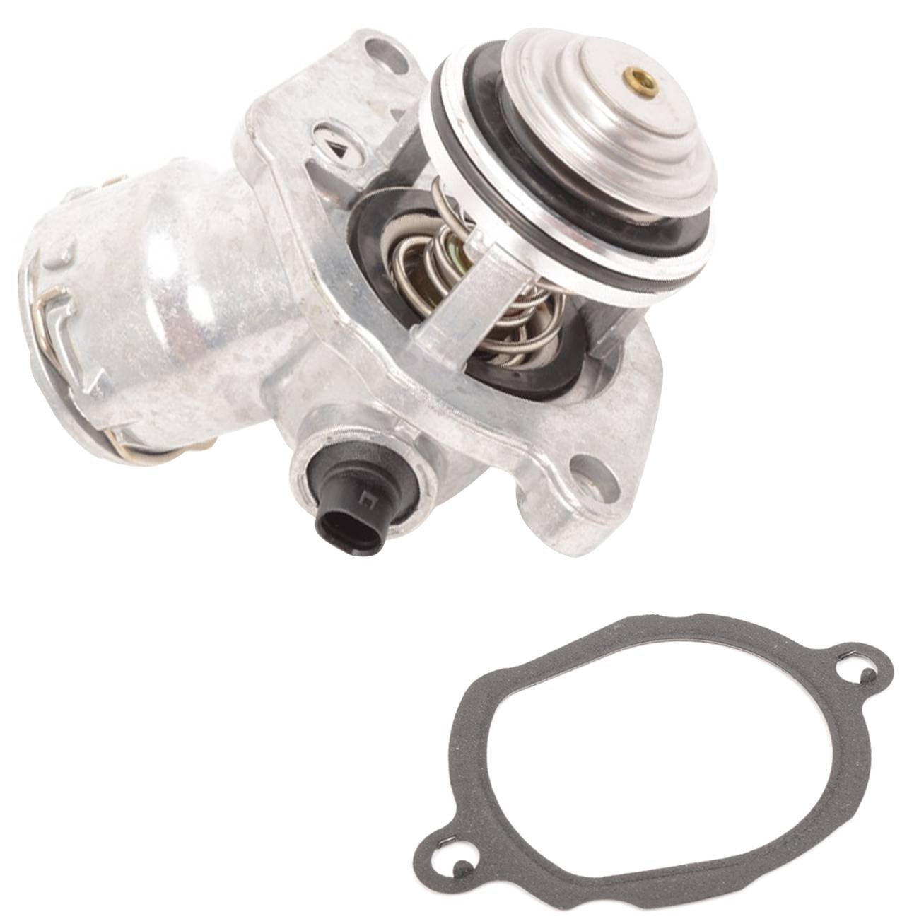 Engine Coolant Thermostat Assembly with Sensor for Mercedes C300 C350 E350 ML350