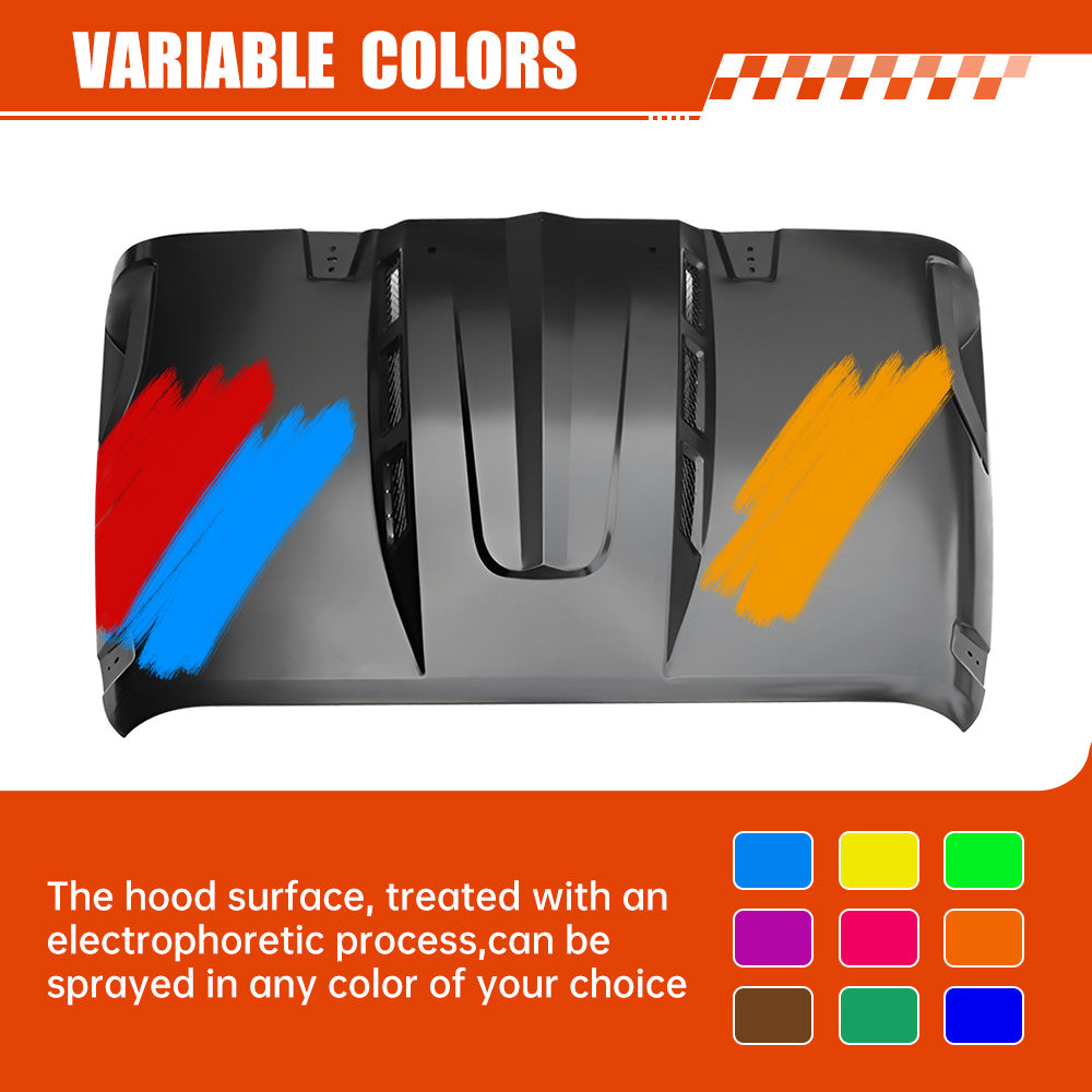Hood Compatible with 2018+Jeep Wrangler