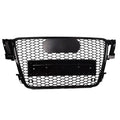 For 2008-2012 Audi A5/S5 B8 8T Front Mesh RS5 Style Bumper Hood Hex Grille Black