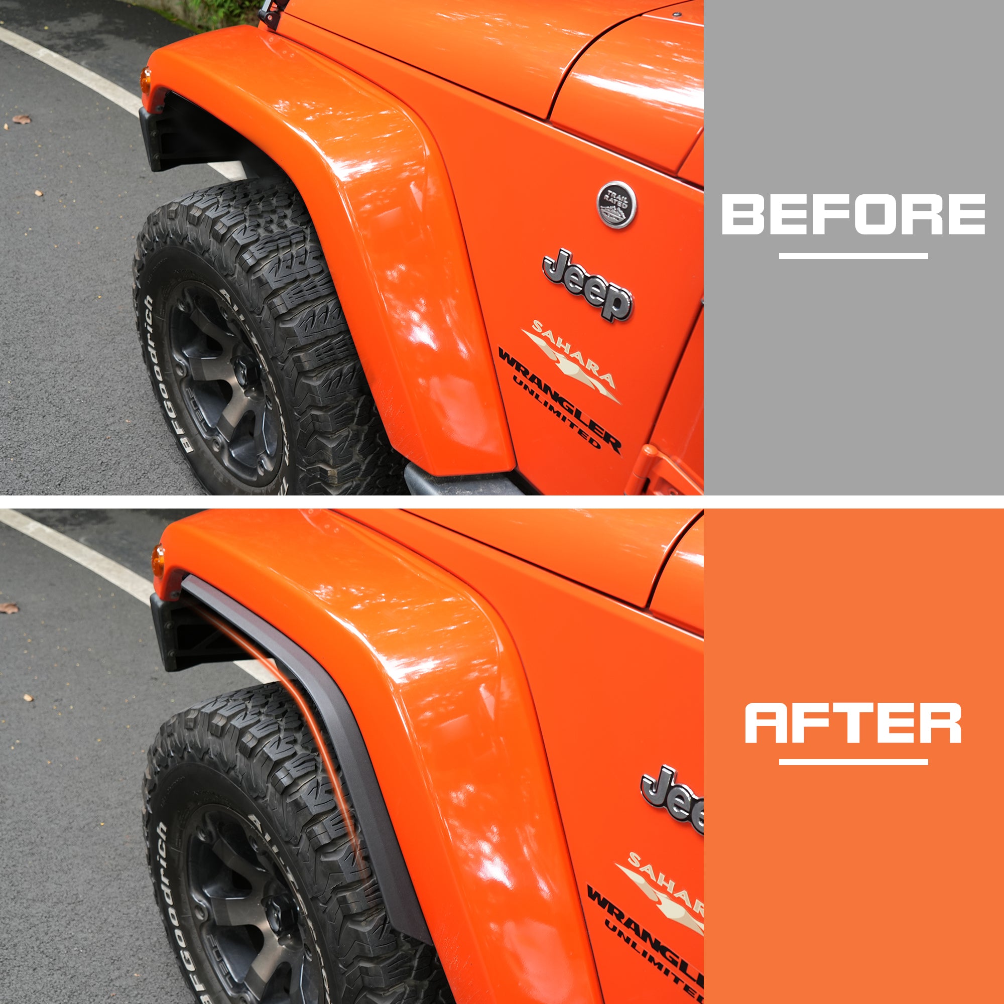 Fender Flares Compatible with 2007-2018 Jeep Wrangler
