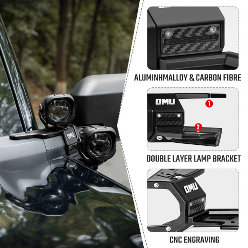 A-Pillar Light System Mount For Ford Bronco 2021+(Not fit for Ford Bronco Sport)