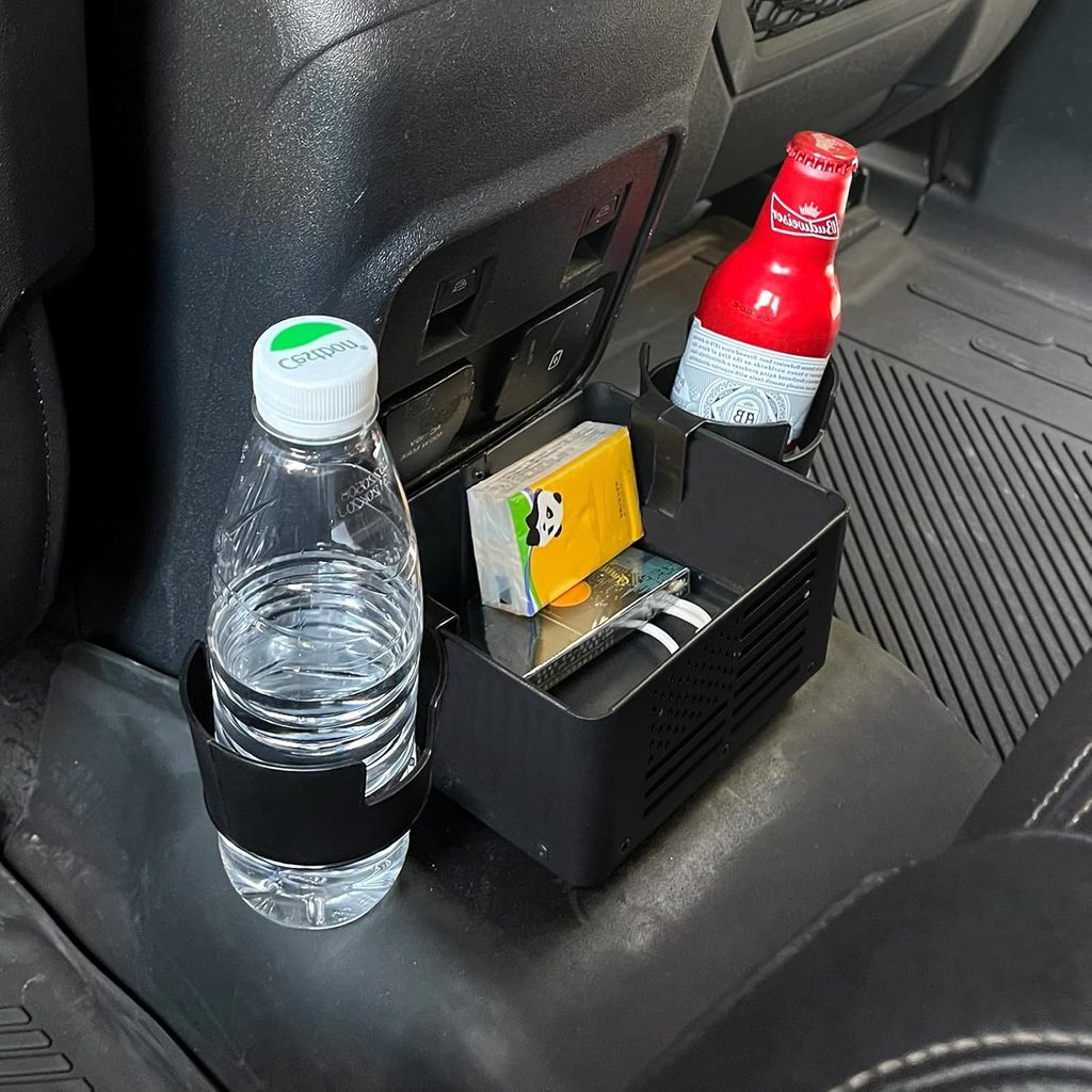 Metal Rear Seat Cup Holder Floor Console Storage Box for Bronco 2021+ 4 Door
