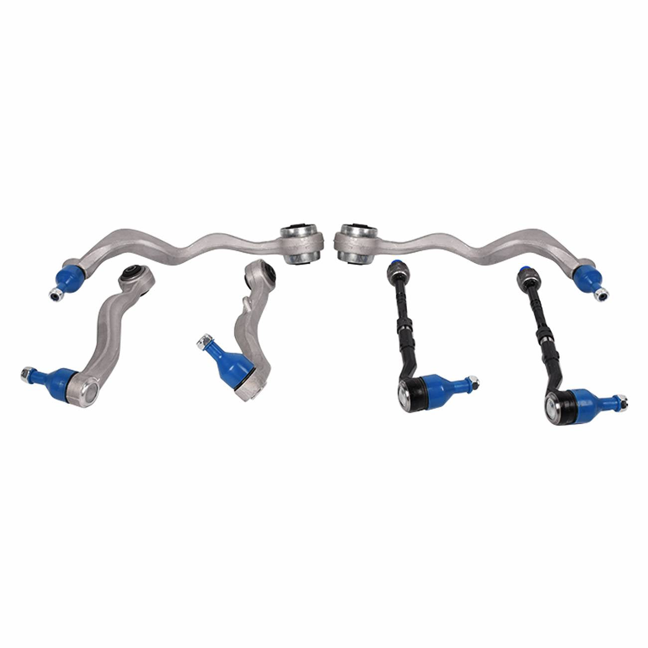 6Pcs Front Lower Control Arm + Tie Rod Assembly Kit For BMW 525i 528i 530i 540i