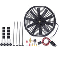 12in Inch Electric Radiator Cooling Fan Universal 950CFM&Thermostat Mount Kit 12V