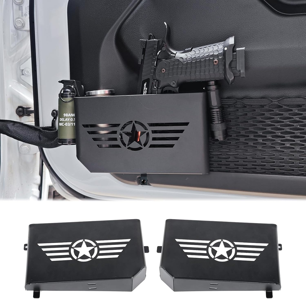 Metal Front Door Storage Pocket Fits Jeep Wrangler JL Gladiator JT