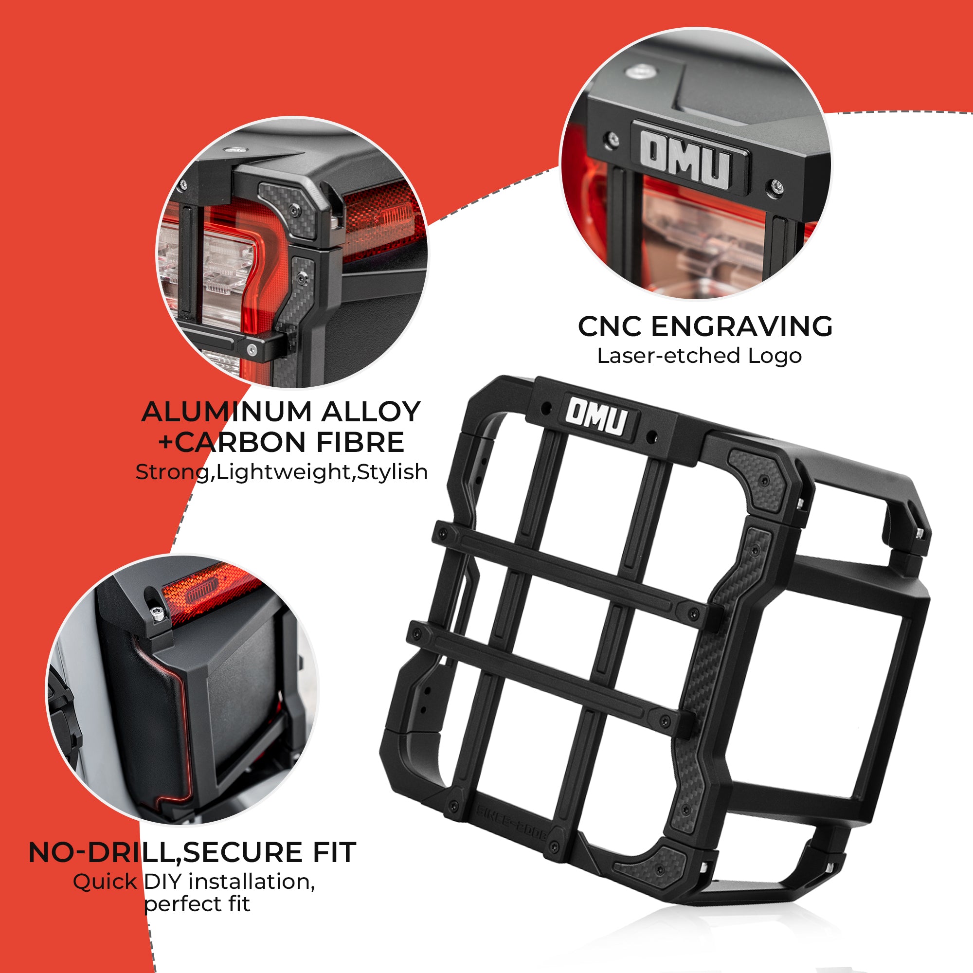 Tail Light Cover Compatible with 2018+ Jeep Wrangler JL