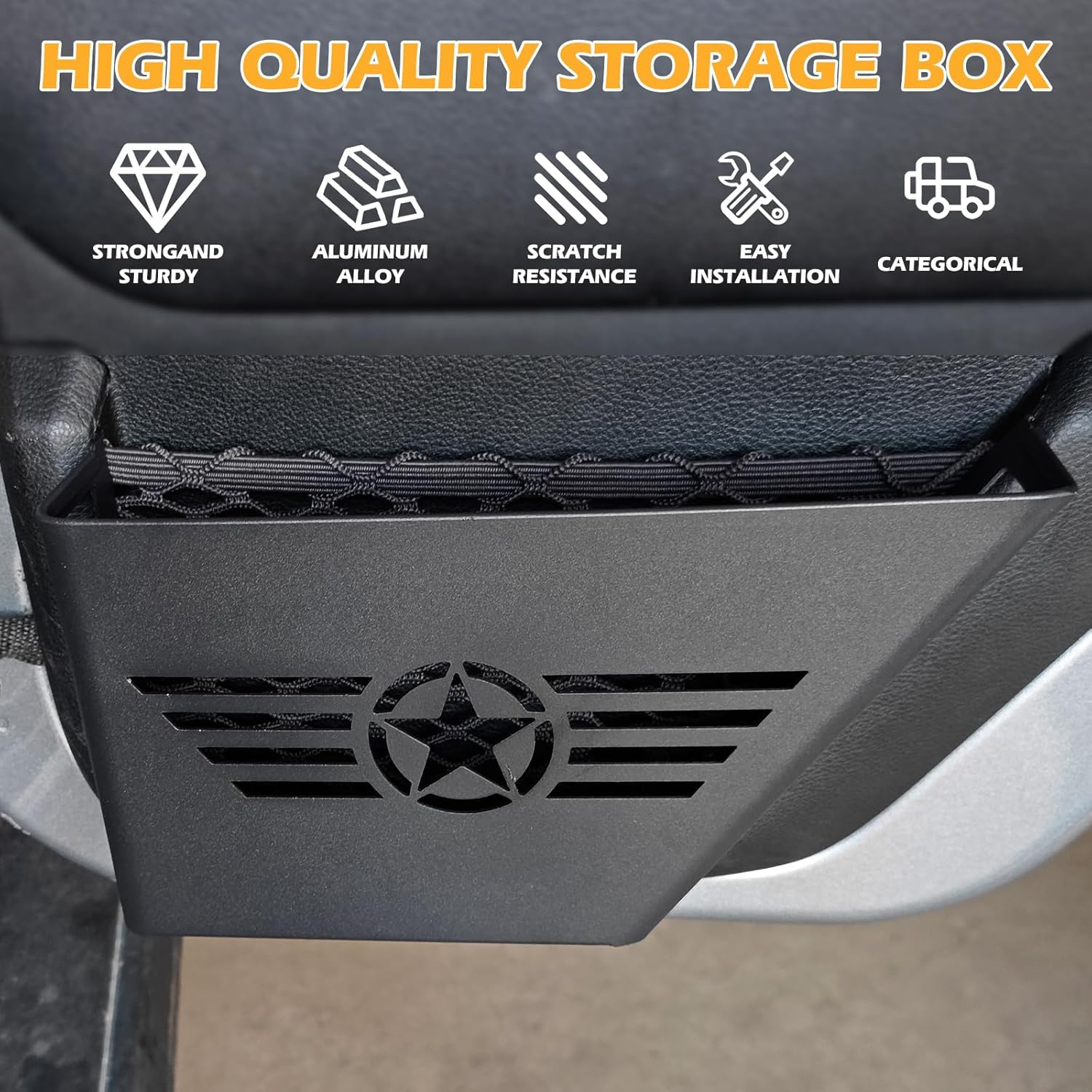 Rear Door Storage Box for 2007-2018 Jeep Wrangler JK JKU 4 Door 2pcs