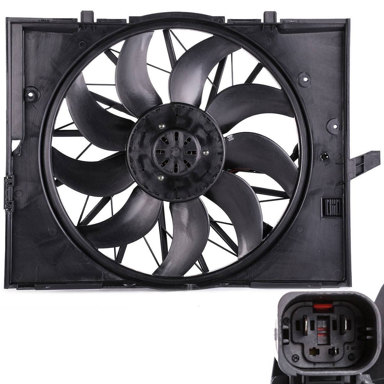 Radiator Cooling Fan Assembly Fits BMW 525i 528i 530i 545i 750i 17427543282