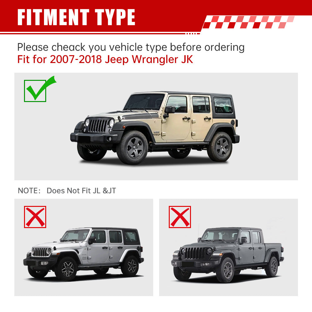 Avenger Style Replacement Hood Compatible with 2007-2018 Jeep Wrangler JK