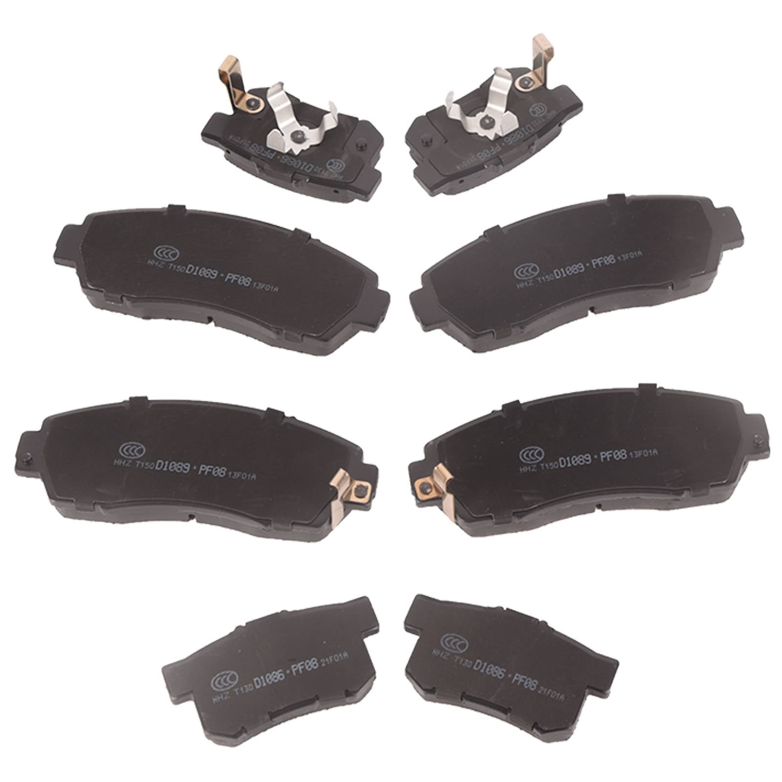Front & Rear Ceramic Brake Pads For 2007-2011 Honda CR-V,2012-2016 AWD CR-V