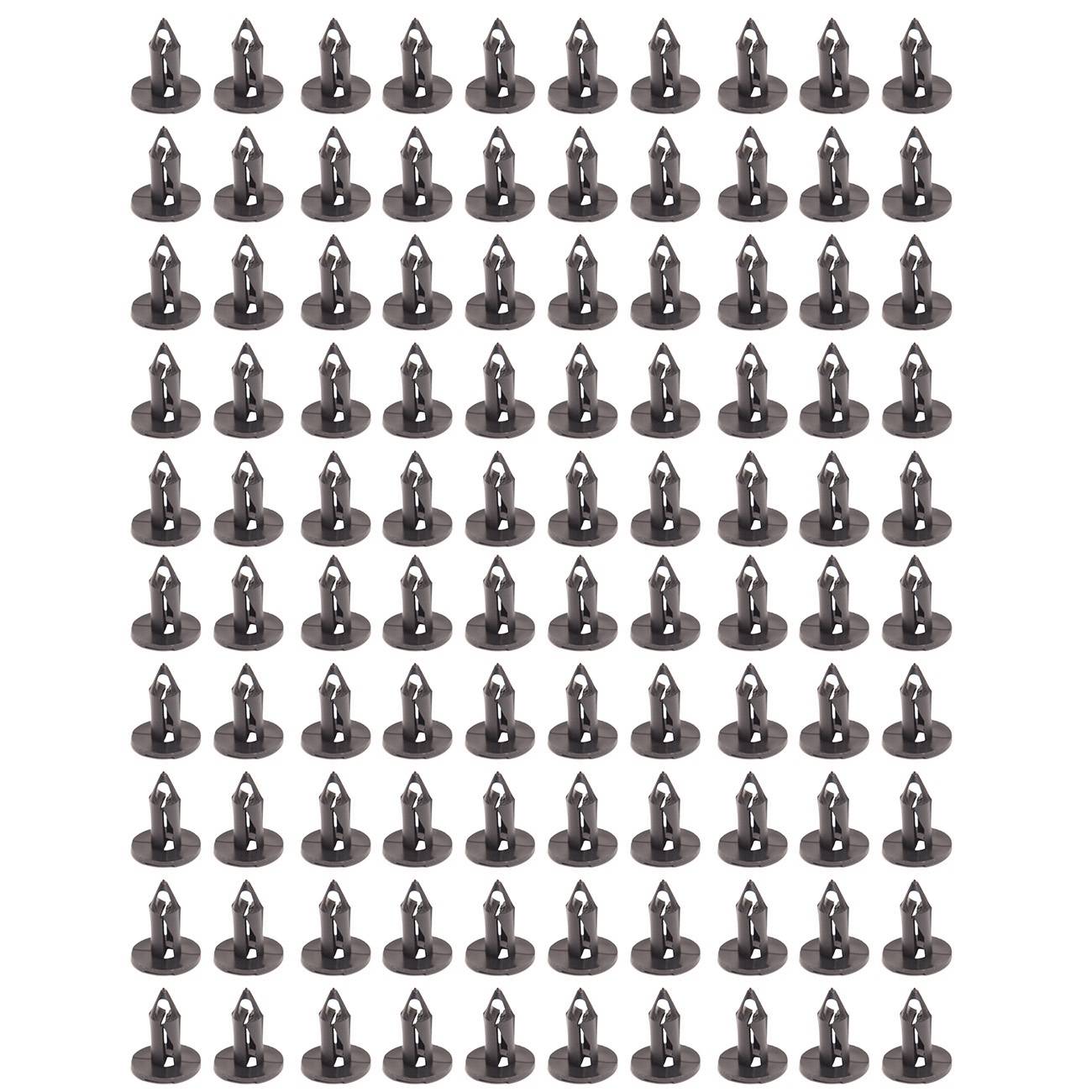 100pcs For Mazda Audi Kia Plastic Rivets Fastener Fender Bumper Push Pin Clips