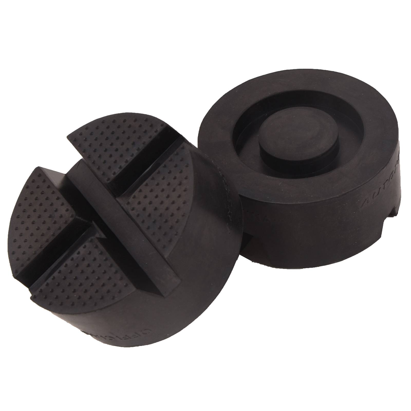2pcs Universal Car Rubber Cross Slotted Jack Pad Adapter Guard Floor Rail