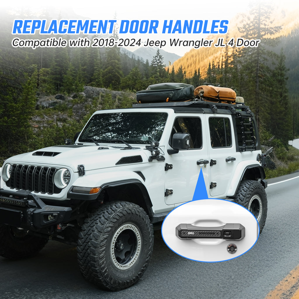 Door Handle Cover For Jeep Wrangler JL 2018+ 4 Doors 5 pcs