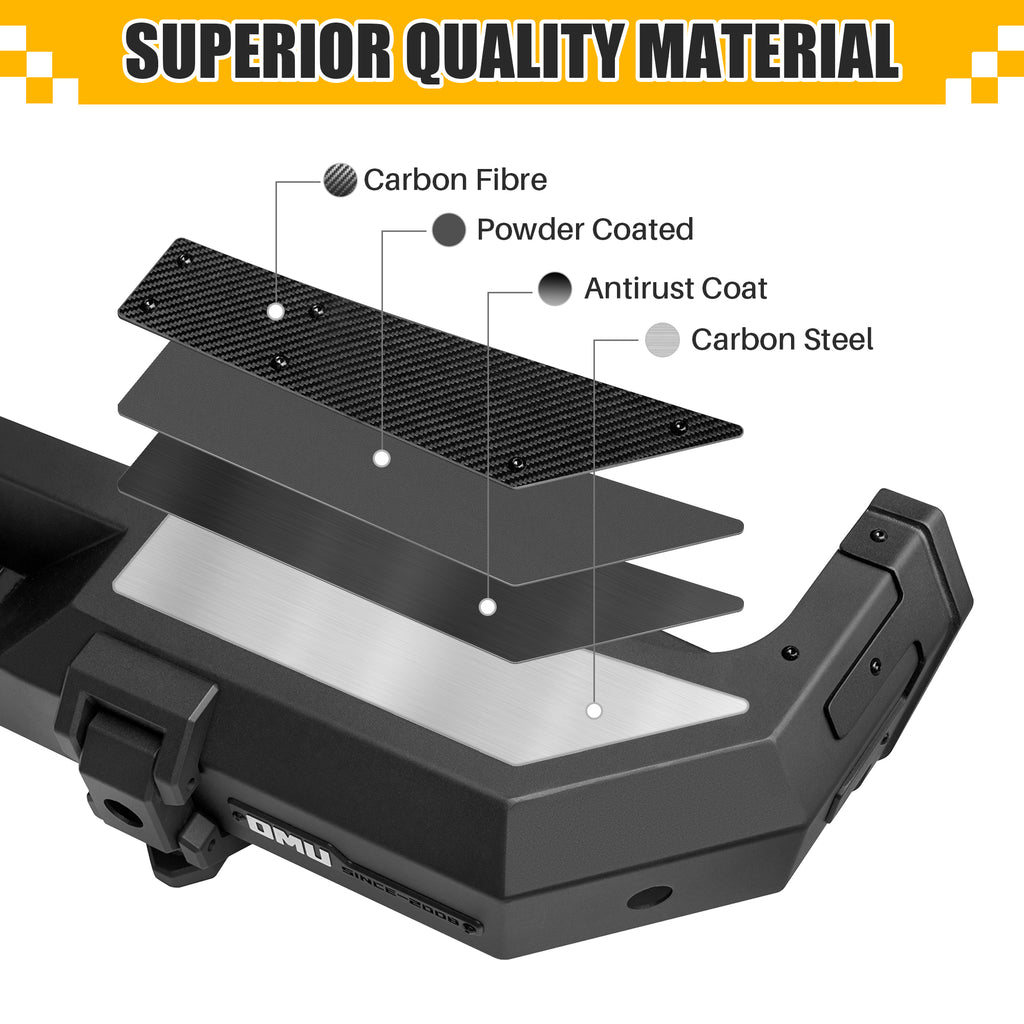Steel And Aluminum Rear Bumper For Jeep Wrangler JL 2018+