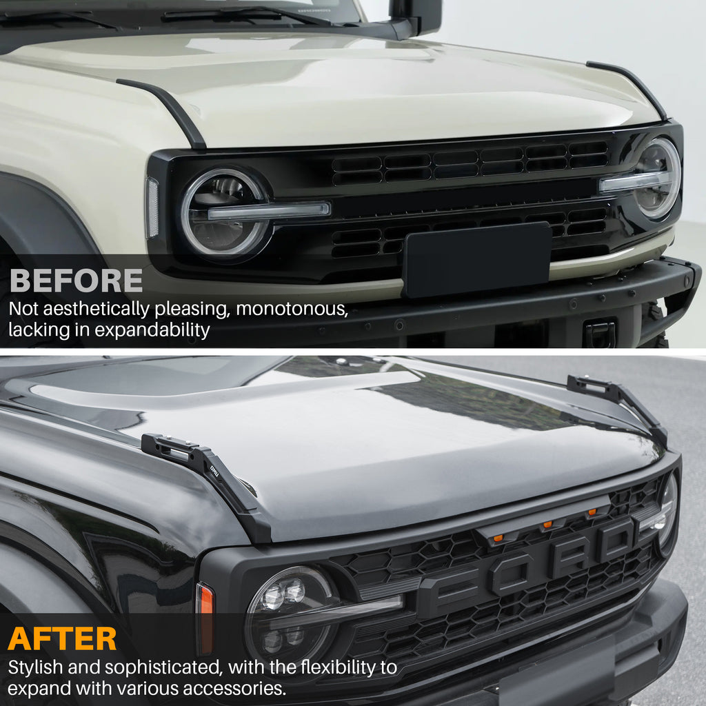 Aluminum Limb Riser Engine Hood Trail Sights Compatible with 2021+ Ford Bronco