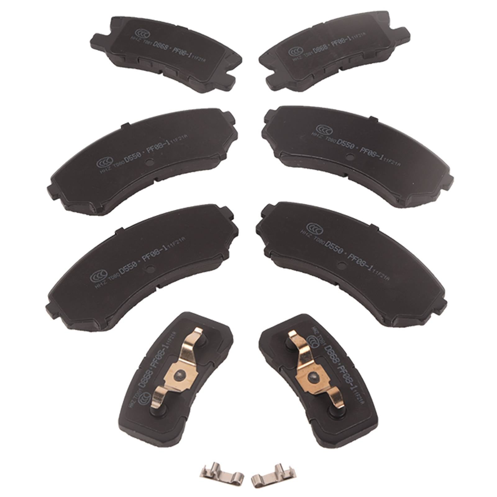 Front & Rear Brake Pads For 2004-2008 10-11 Mitsubishi Endeavor 01-06 Montero