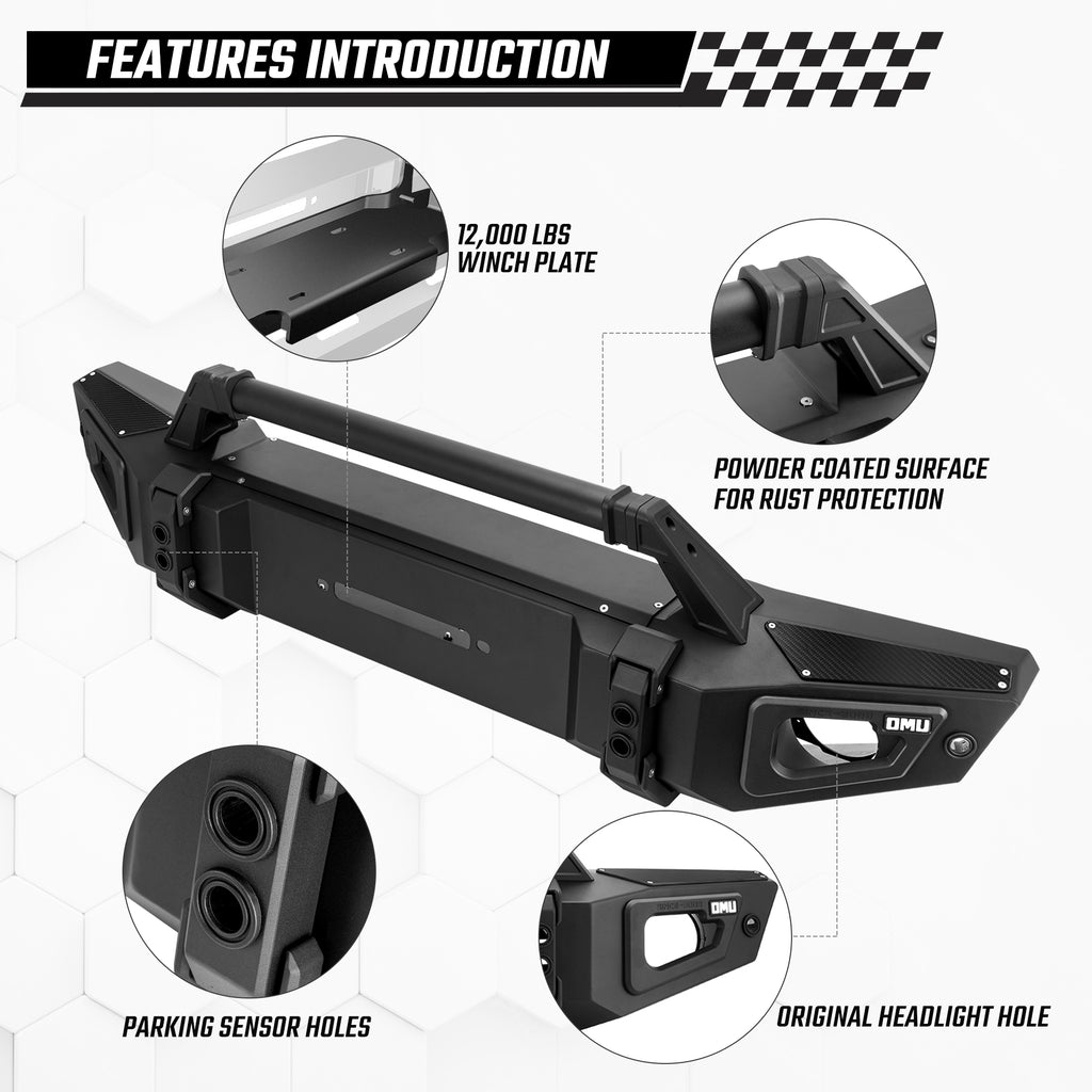 Front Bumper For Jeep Wrangler JL& Gladiator JT