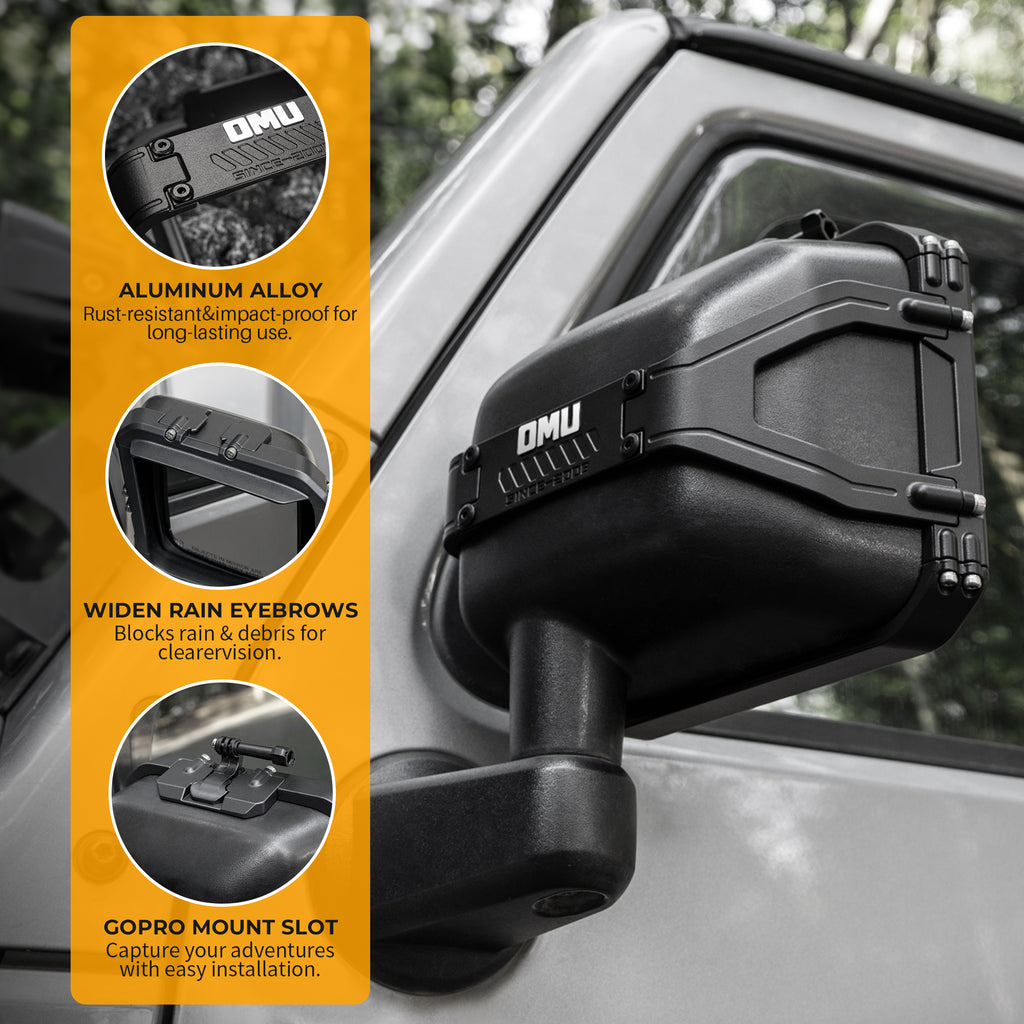 Rearview Mirror Rain Shield Frame For 2007-2018 Jeep Wrangler JK
