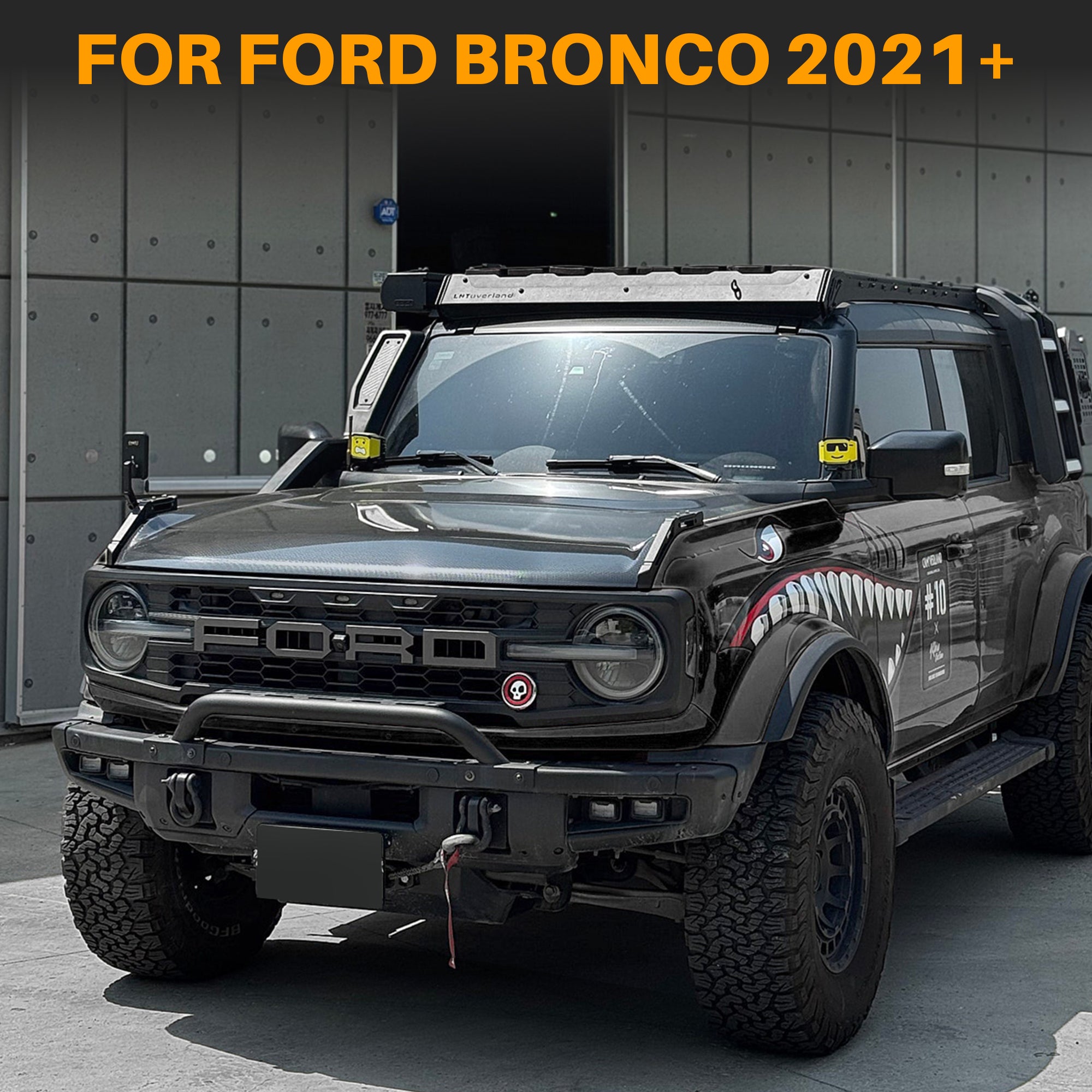 Aluminum Limb Riser Engine Hood Trail Sights Compatible with 2021+ Ford Bronco