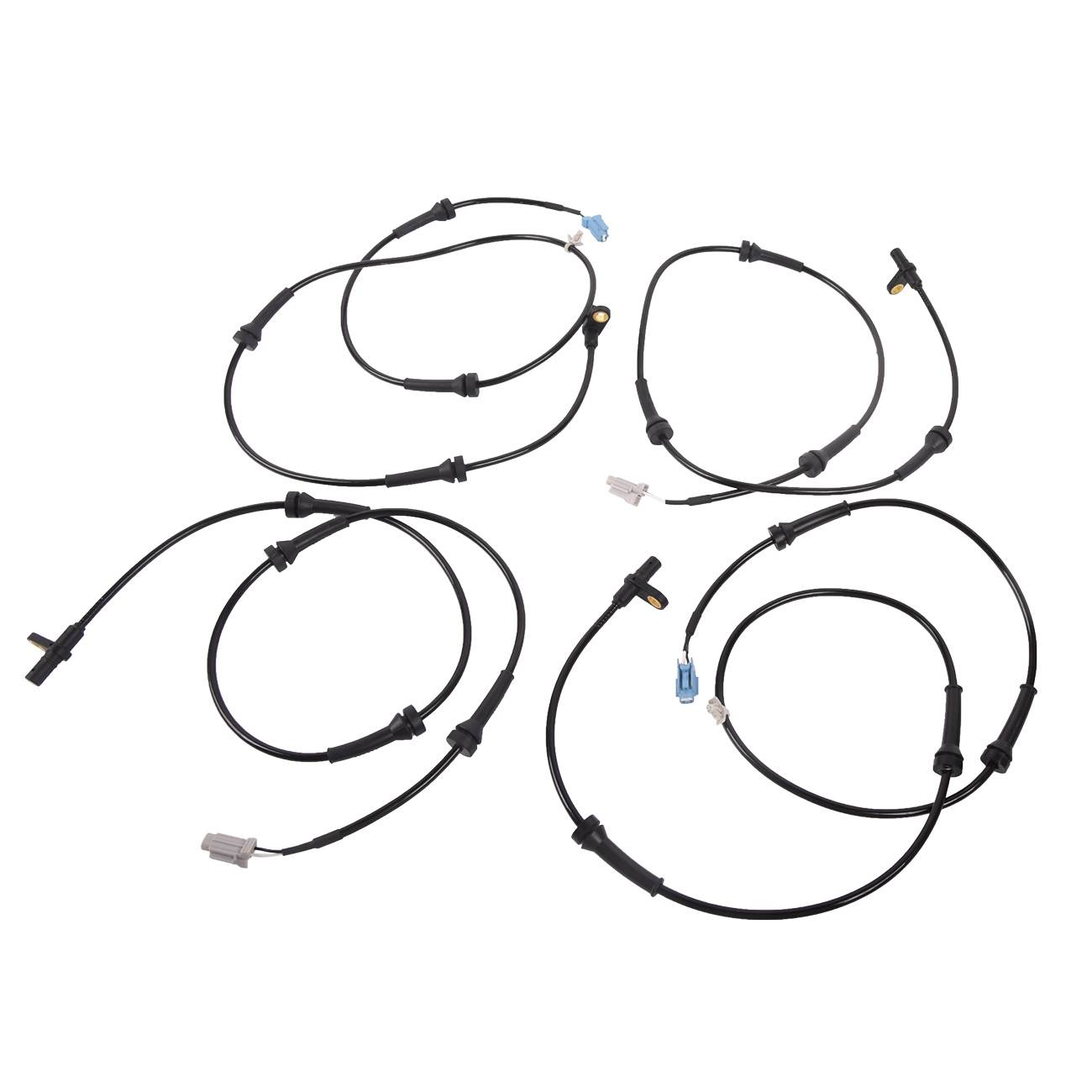 4Pcs For Nissan New Wheel Speed Sensor Front Rear Left Right Sentra 2007 - 2012