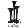 Train Air Horn 3 Trumpets Black for Truck / Car / SUV Loud Sound 12V / 24V