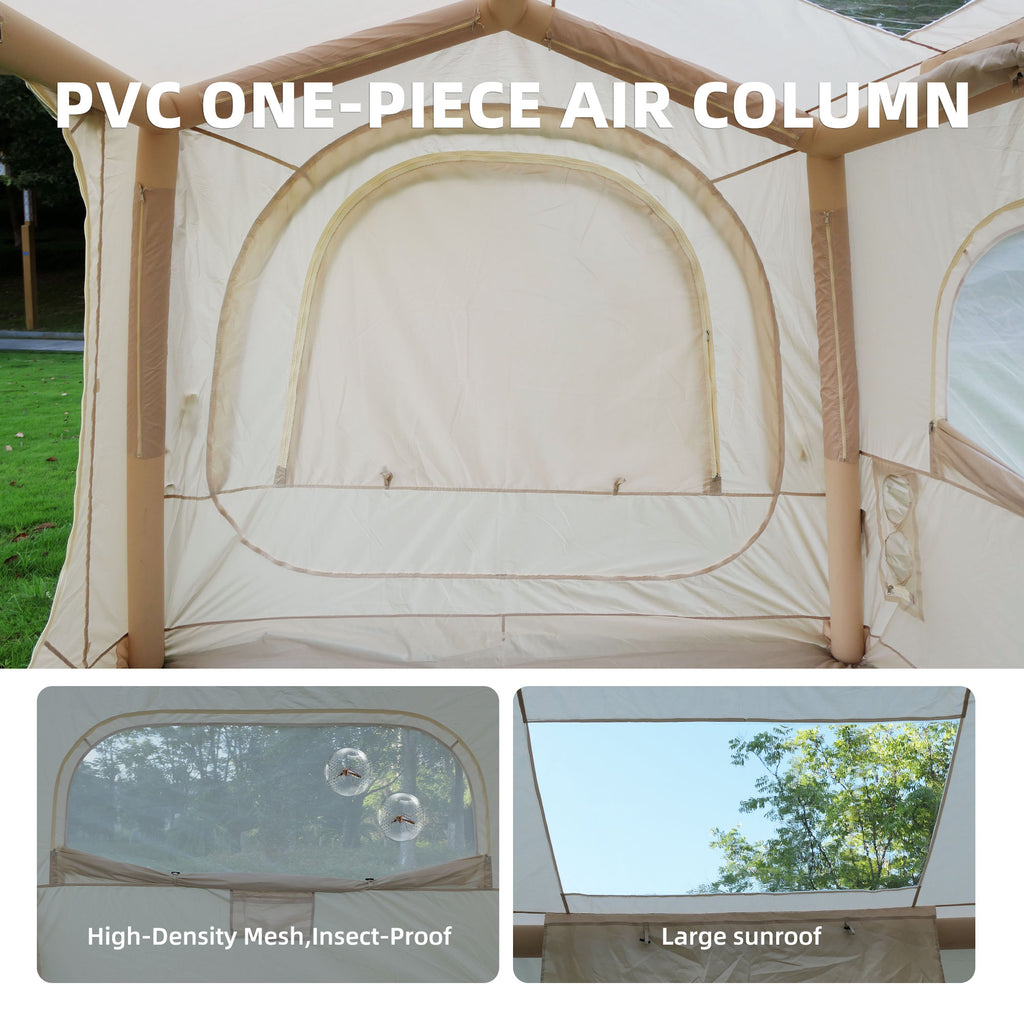 Truck SUV Inflatable Tents for Family Camping, Large Blow Up Tent with Hand Pump