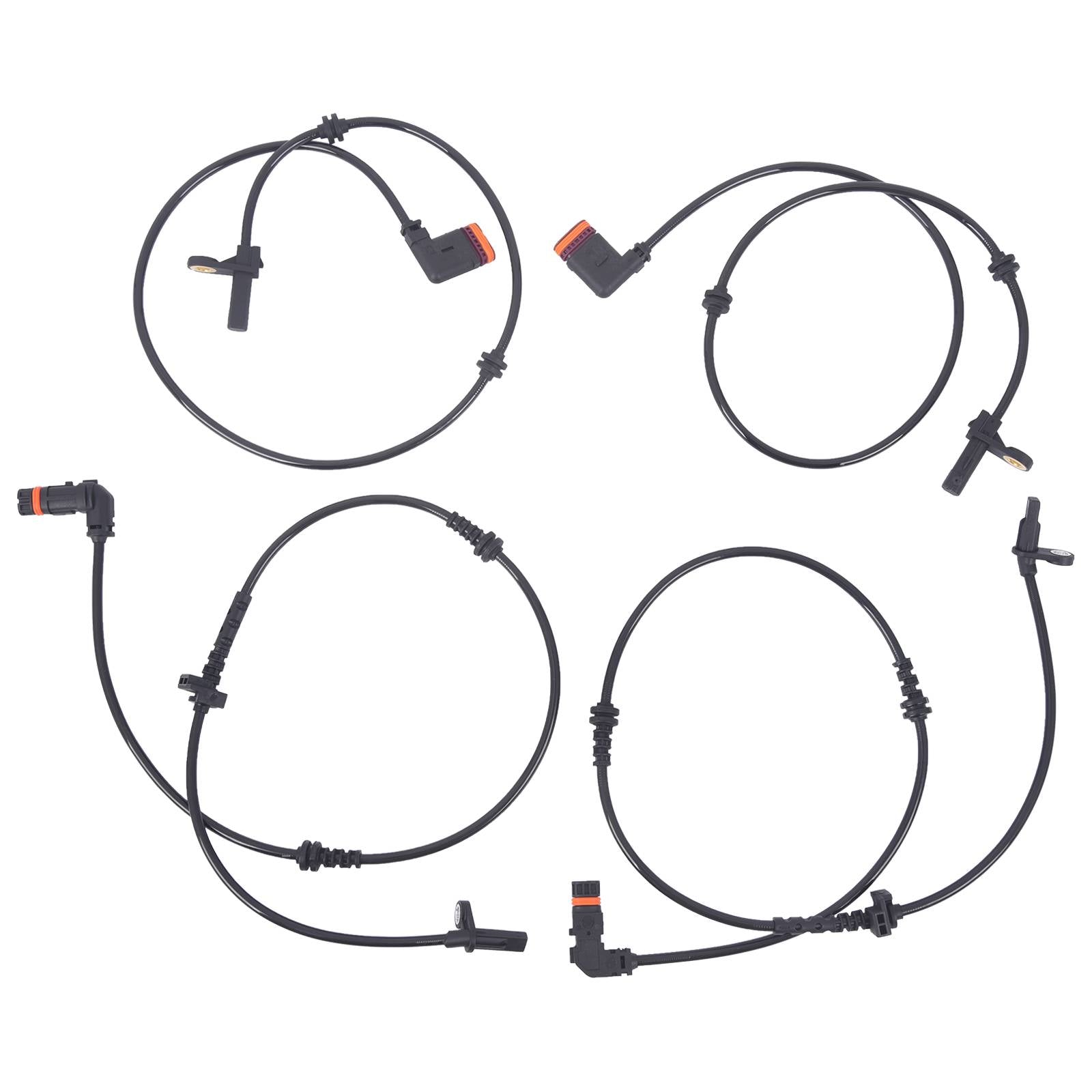 4PCS ABS Wheel Speed Sensor Front Rear L&R For Mercedes 2007-2010 CL600 S65 AMG