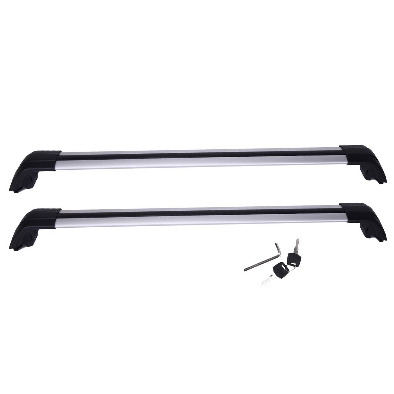 93-99cm Aluminum Car Roof Cross Bar Luggage Rack Rail with Locks Universal SUV