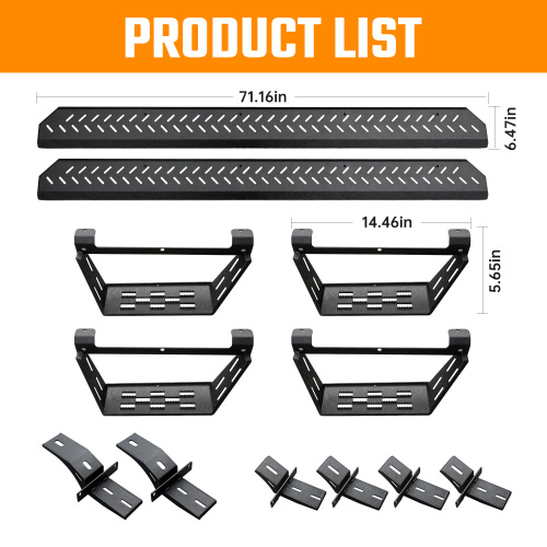 Running Boards Compatible with Ford Bronco 4 Door 2021+ (NOT Fit for Sport)