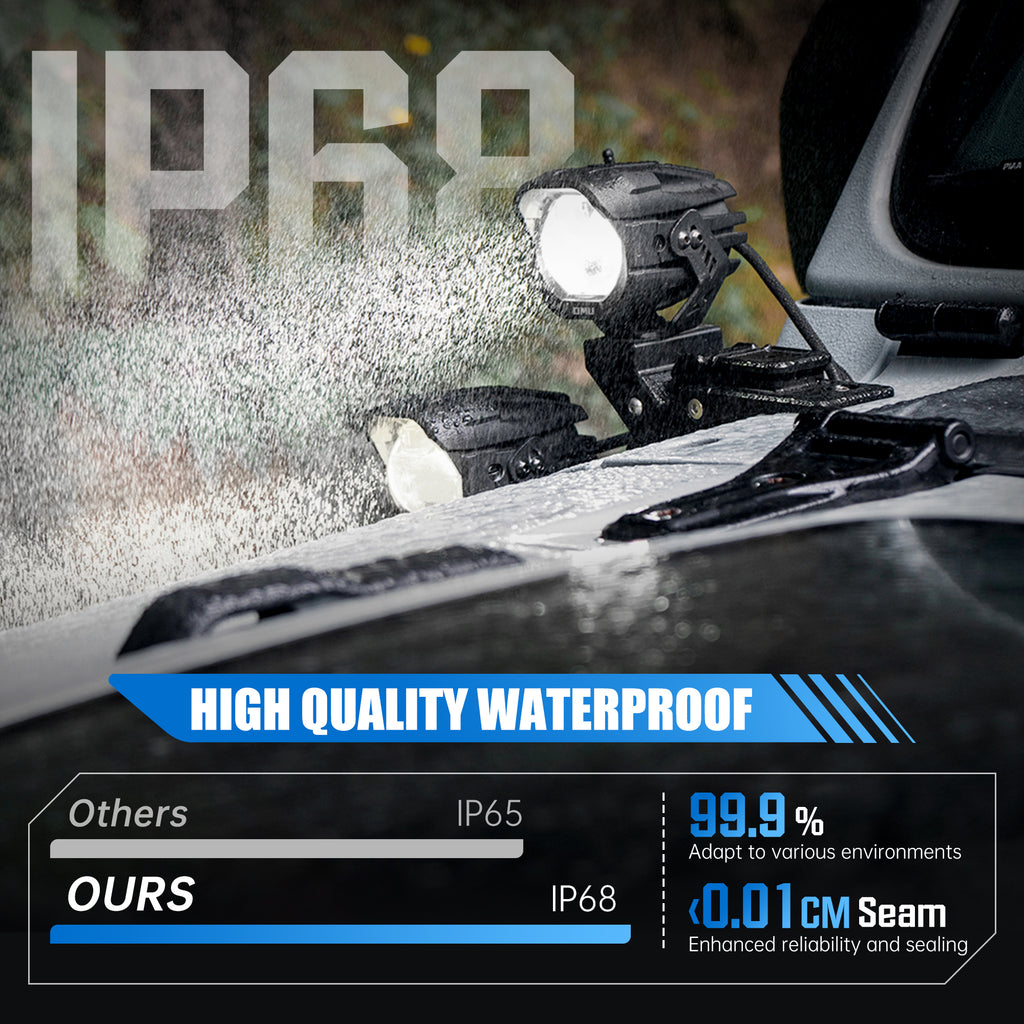 A-Pillar Spotlight Compatible with Trucks Jeep Ford etc ATV Motorcycle
