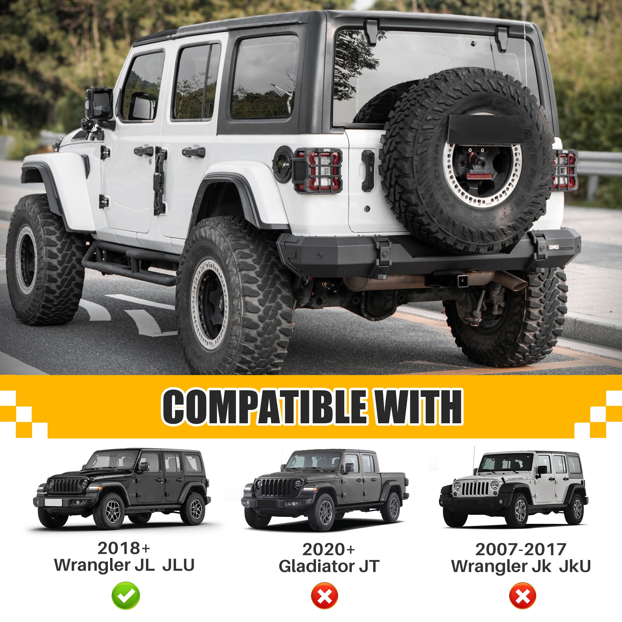 Steel And Aluminum Rear Bumper For Jeep Wrangler JL 2018+
