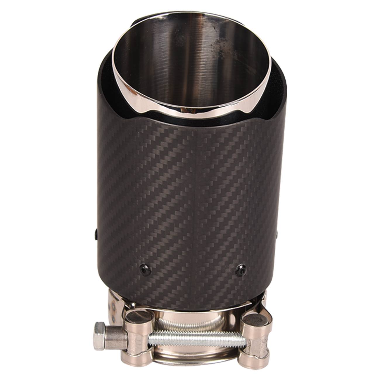 Stainless Steel+Carbon Fiber 67-70mm In 89mm Out Exhaust End Tip Muffler Pipes
