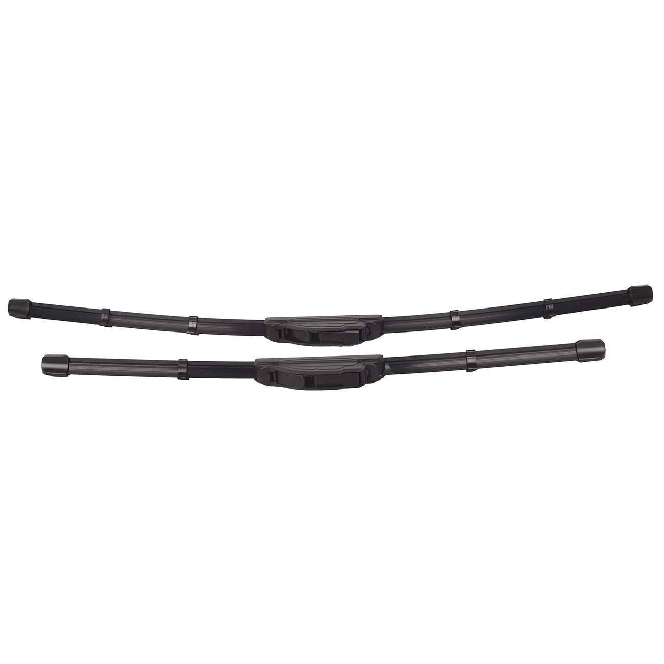 5Min Dry Brush Coating Clearer Vision In Rainy Days Black Wiper Blade 24in +18in