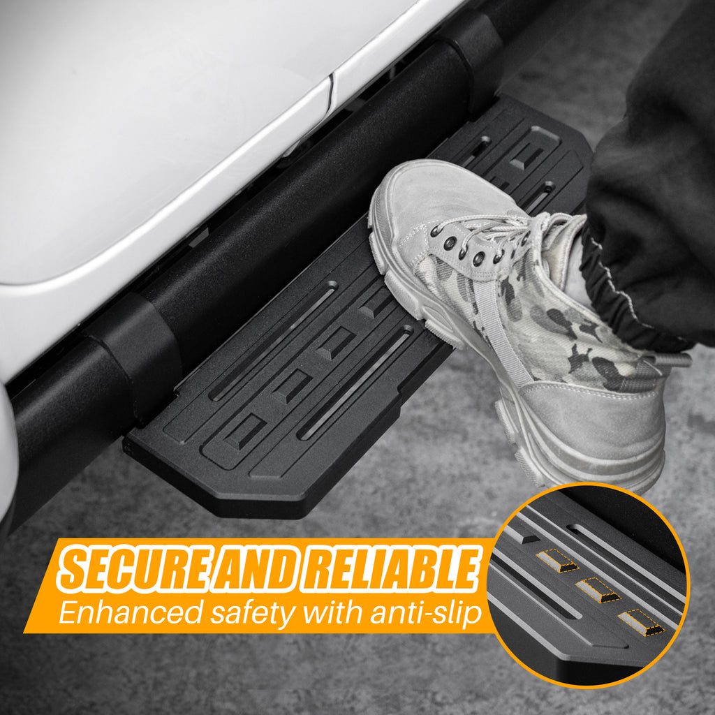 Running Boards Compatible with 2018+ Wrangler JL 4 Doors with OEM Rock Rails