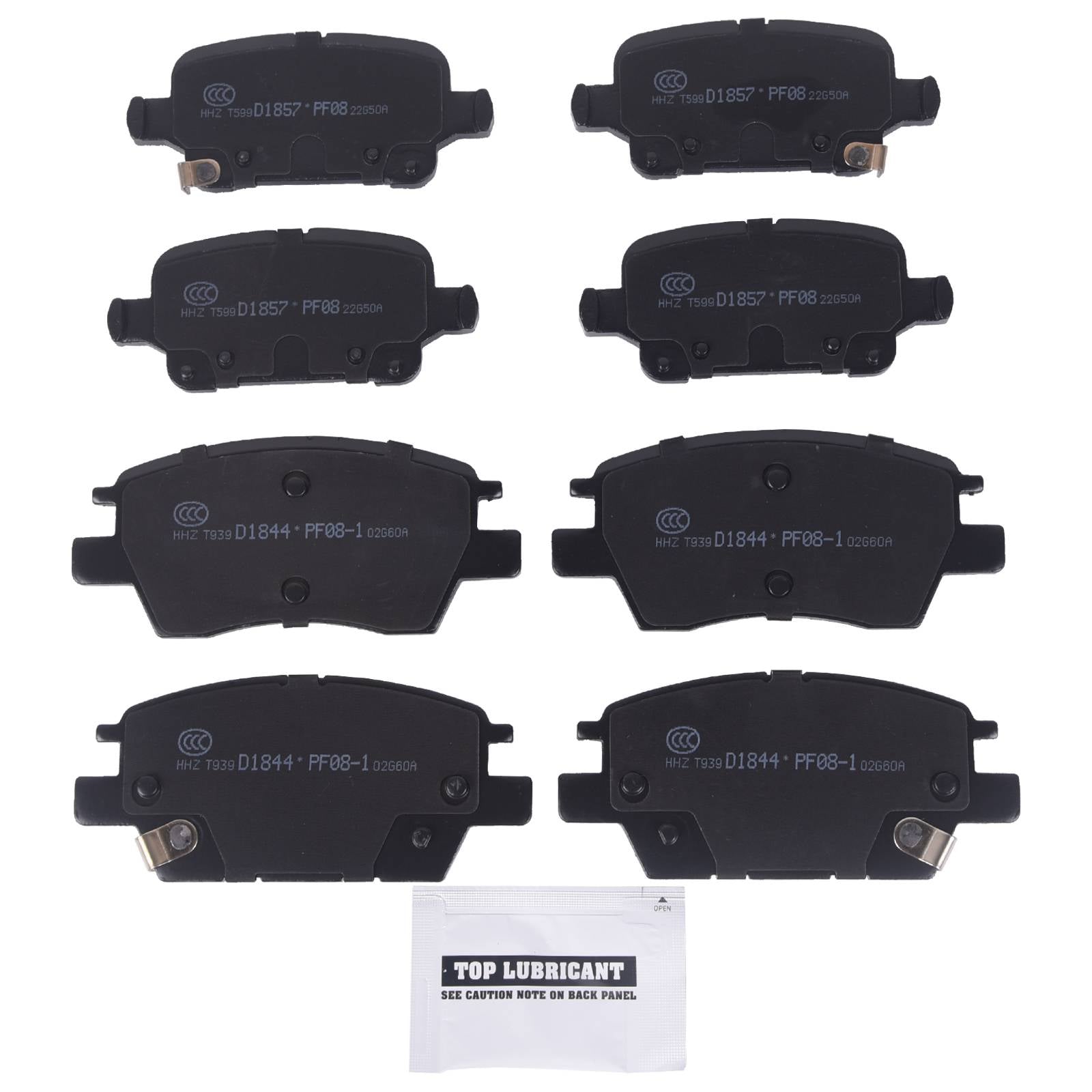 8PCS Front & Rear Disc Ceramic Brake Pads For Chevrolet Cruze Volt Bolt EV EUV