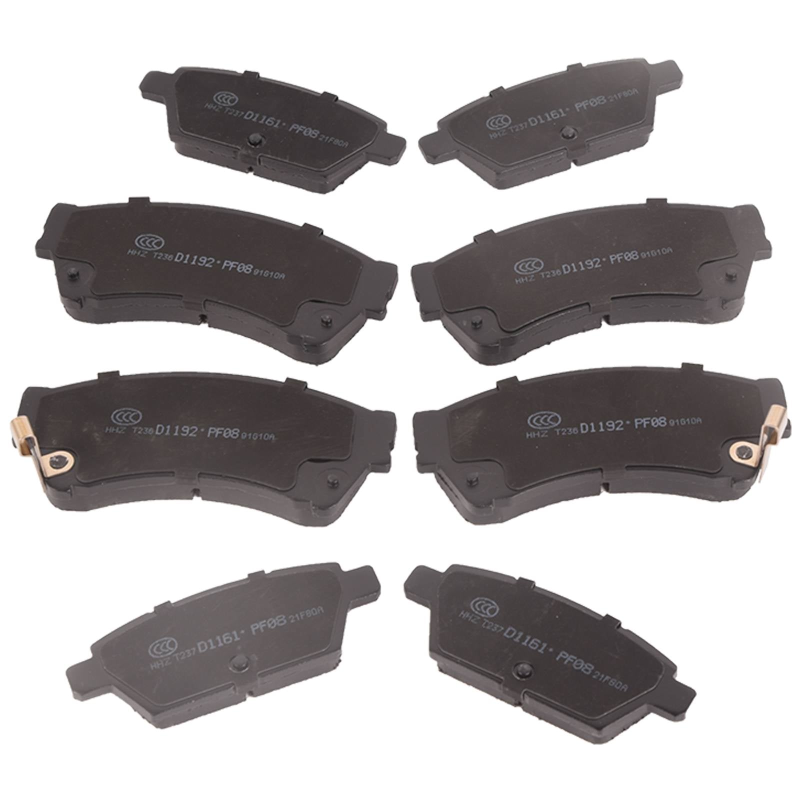 Front & Rear Ceramic Brake Pads for 2006-2012 Ford Fusion Lincoln MKZ Mazda 6