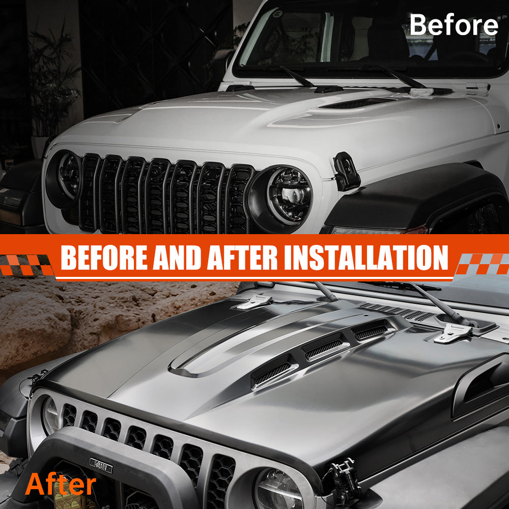 Hood Compatible with 2018+Jeep Wrangler