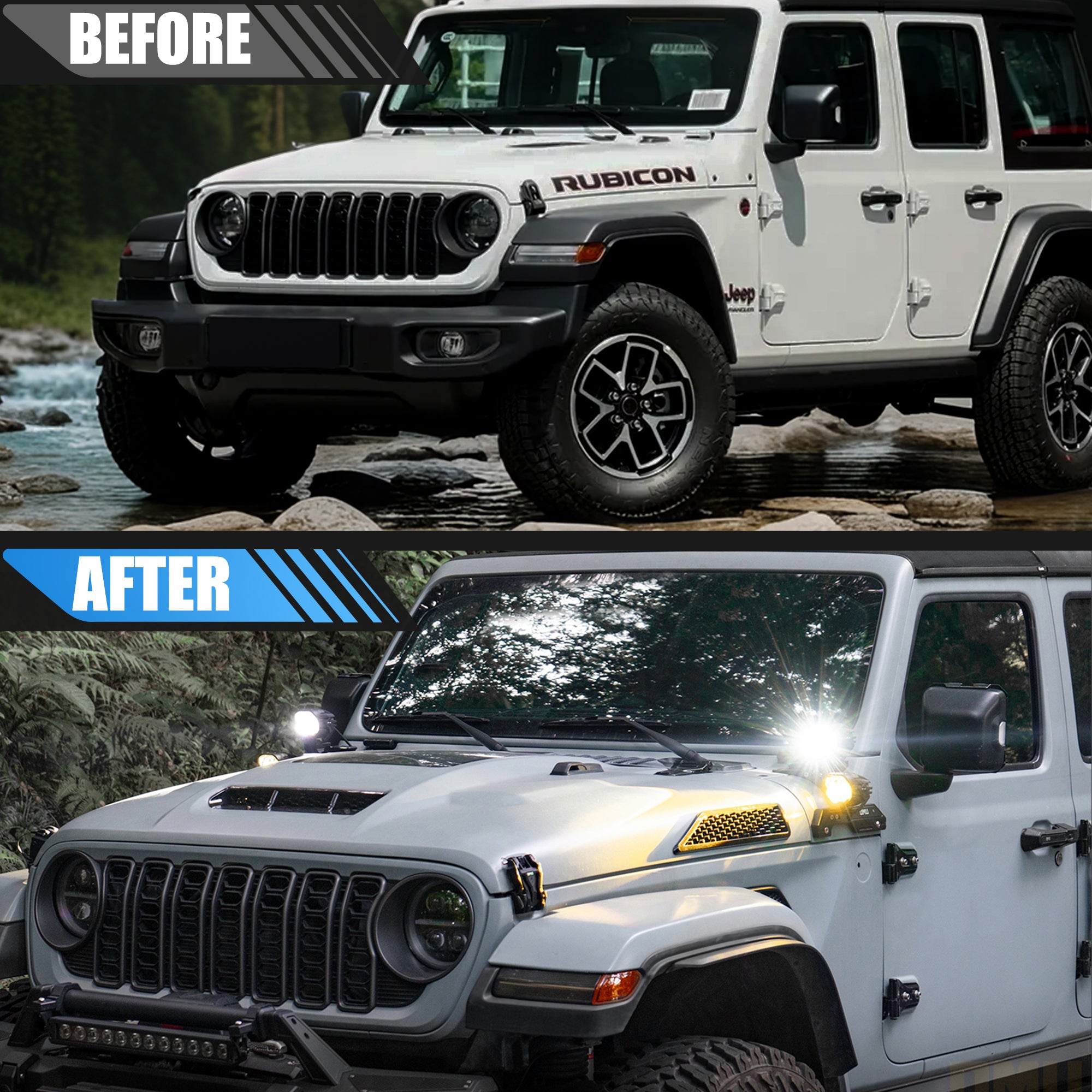 A-Pillar Spotlight Compatible with Trucks Jeep Ford etc ATV Motorcycle