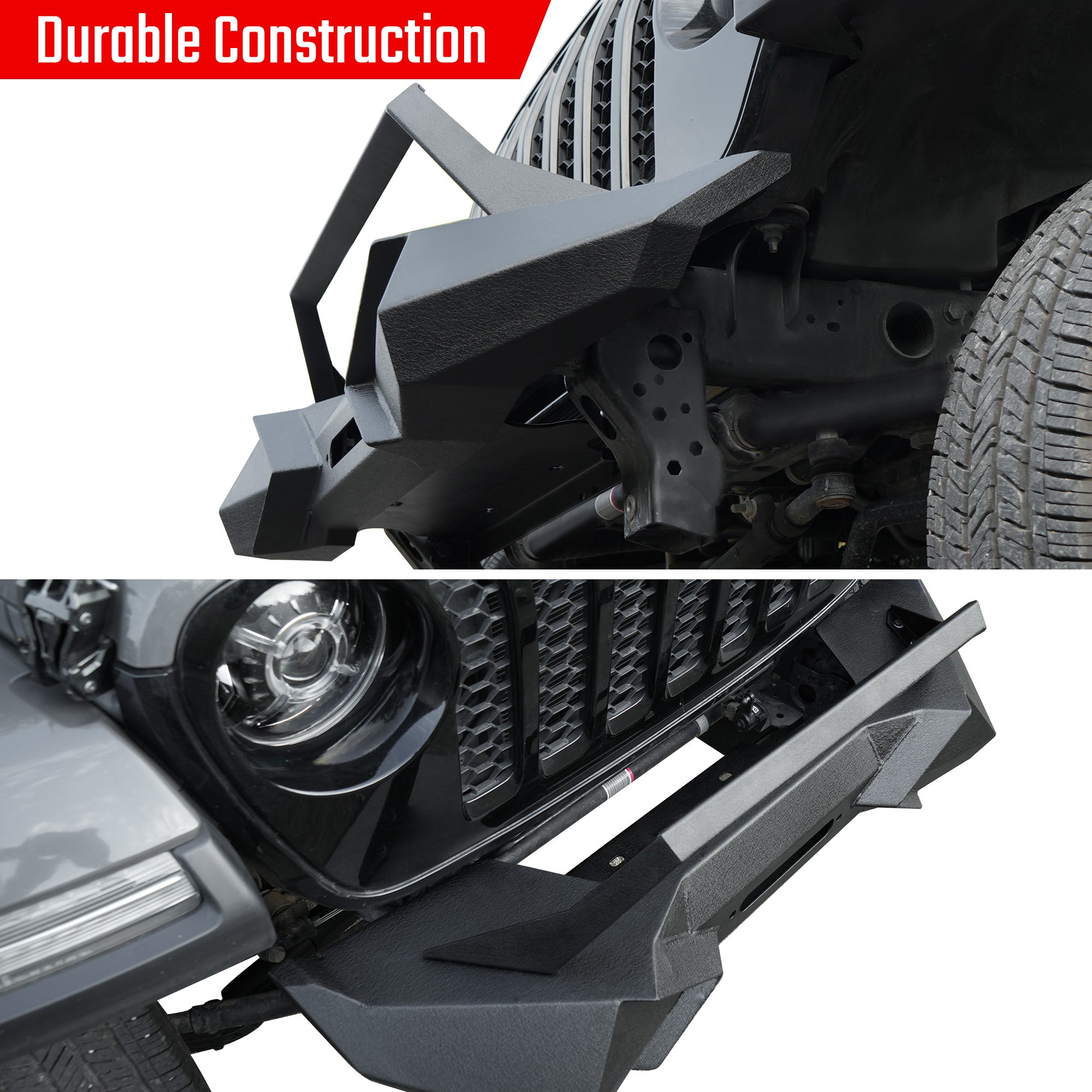 Front Bumper with Winch Plate Compatible with Wrangler JK