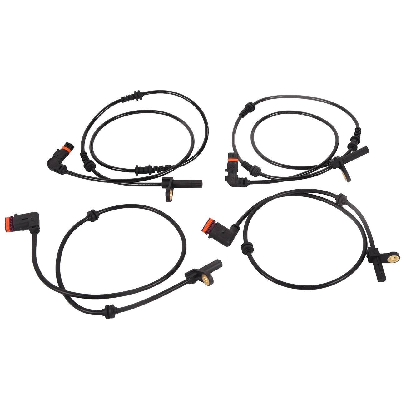 4Pcs ABS Wheel Speed Sensor Front Rear LH & RH For Mercedes W216 W221 2007-2010