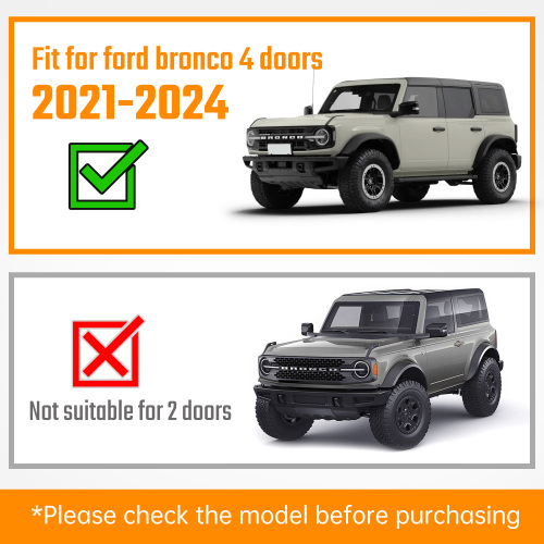 Running Boards Compatible with Ford Bronco 4 Door 2021+ (NOT Fit for Sport)