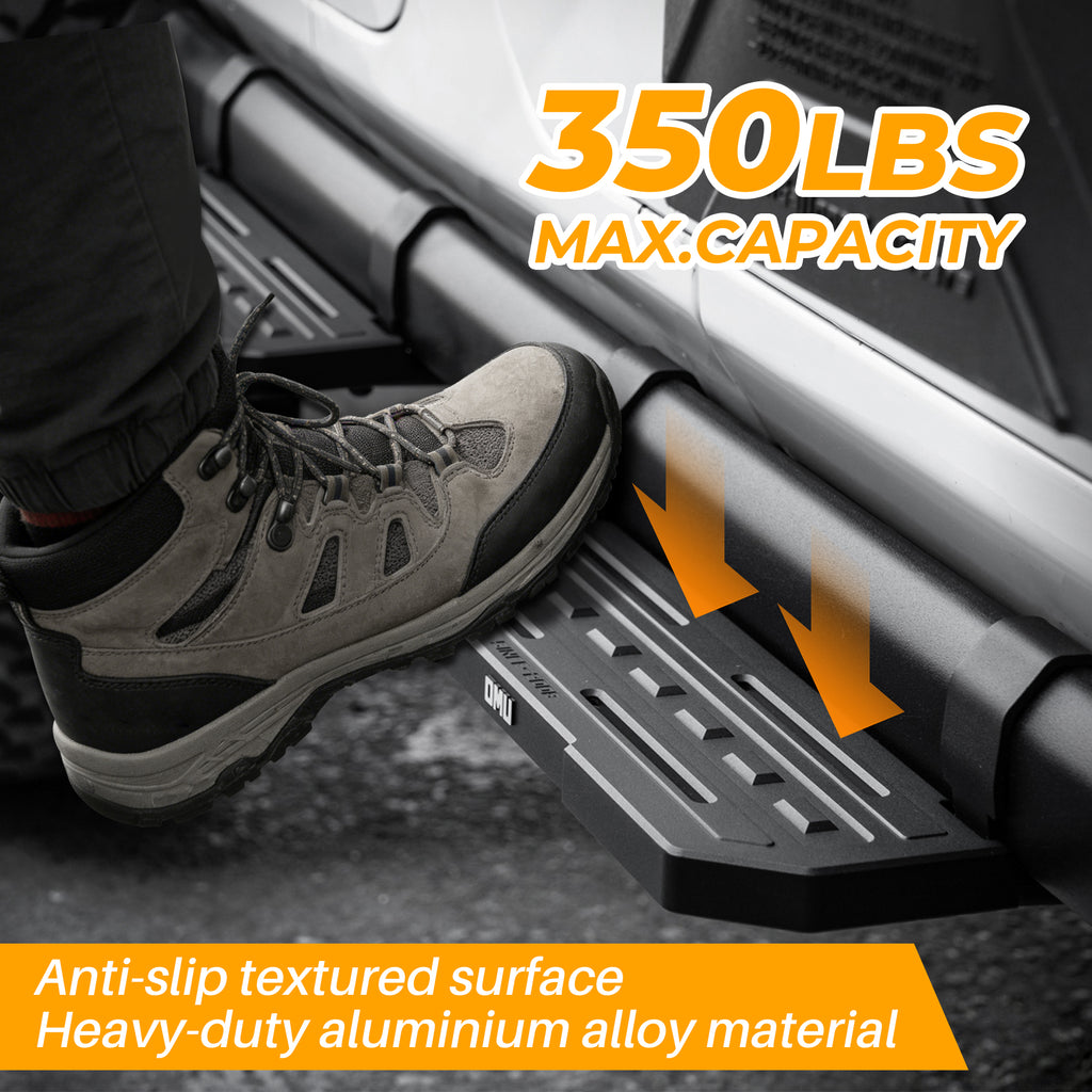 Running Boards Compatible with 2018+ Wrangler JL 4 Doors with OEM Rock Rails
