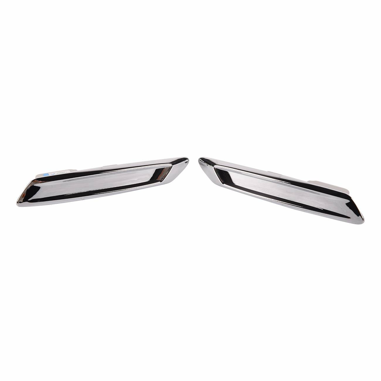 2PCS Front Fender Trim Molding Chrome For BMW F10 528i 5 Series 13-16 Sedan