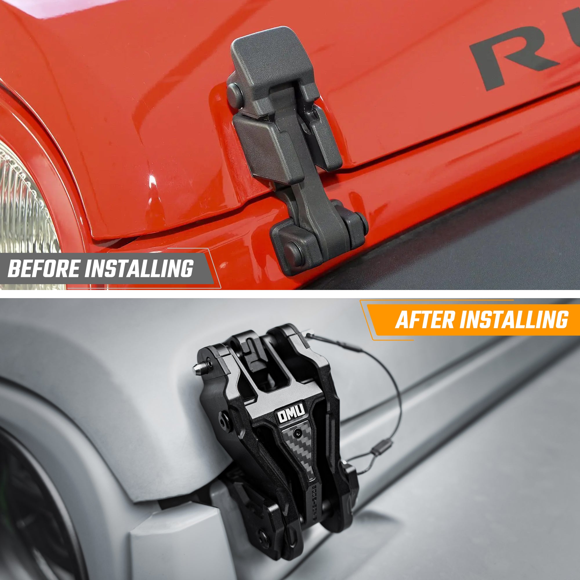 Hood Latch Lock Catch Compatible with 2007-2017 Jeep Wrangler JK/JKU