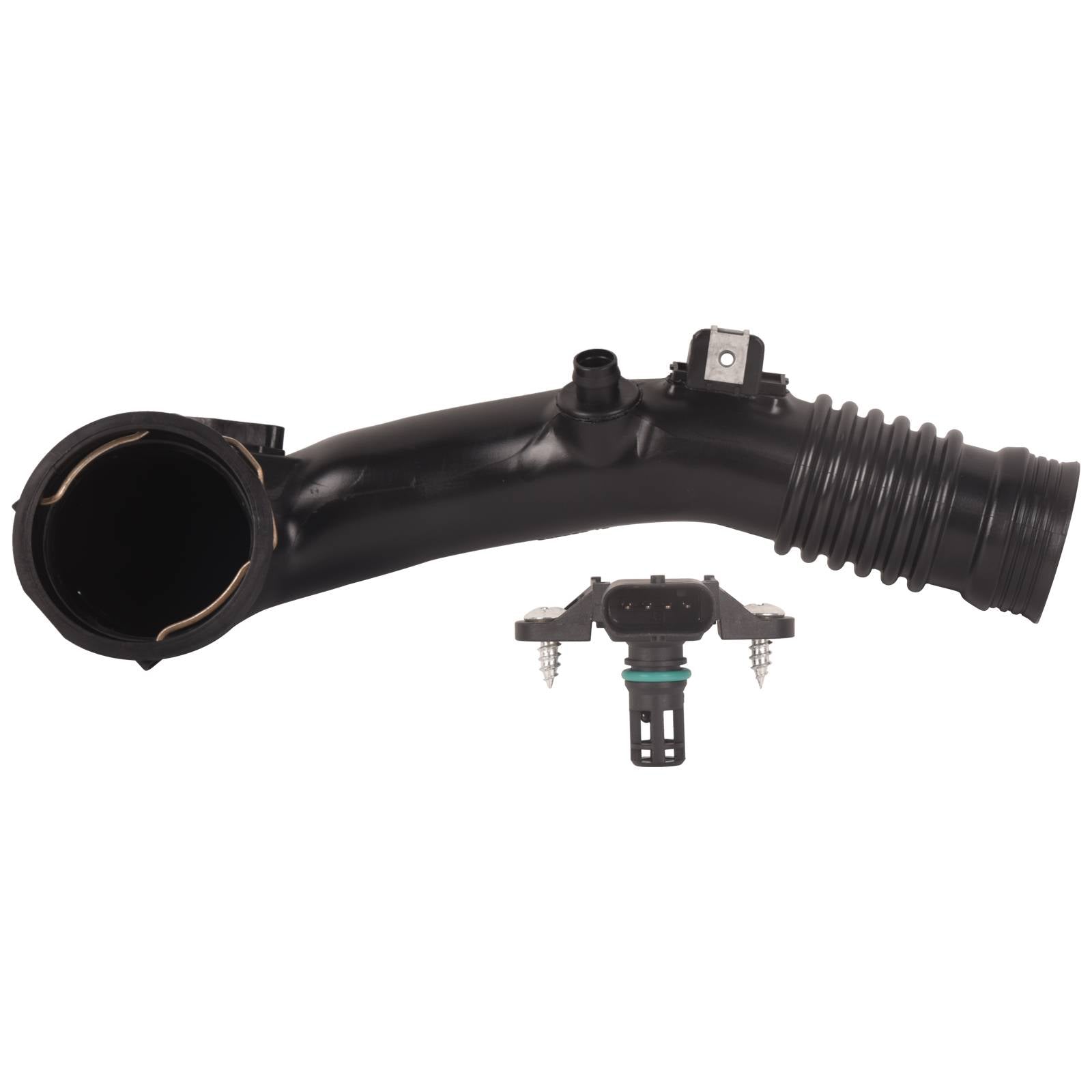 Air Turbocharger Pipe Hose Rear Duct w/Sensor Fits BMW 535i 640i 740i X5 X6 3.0L